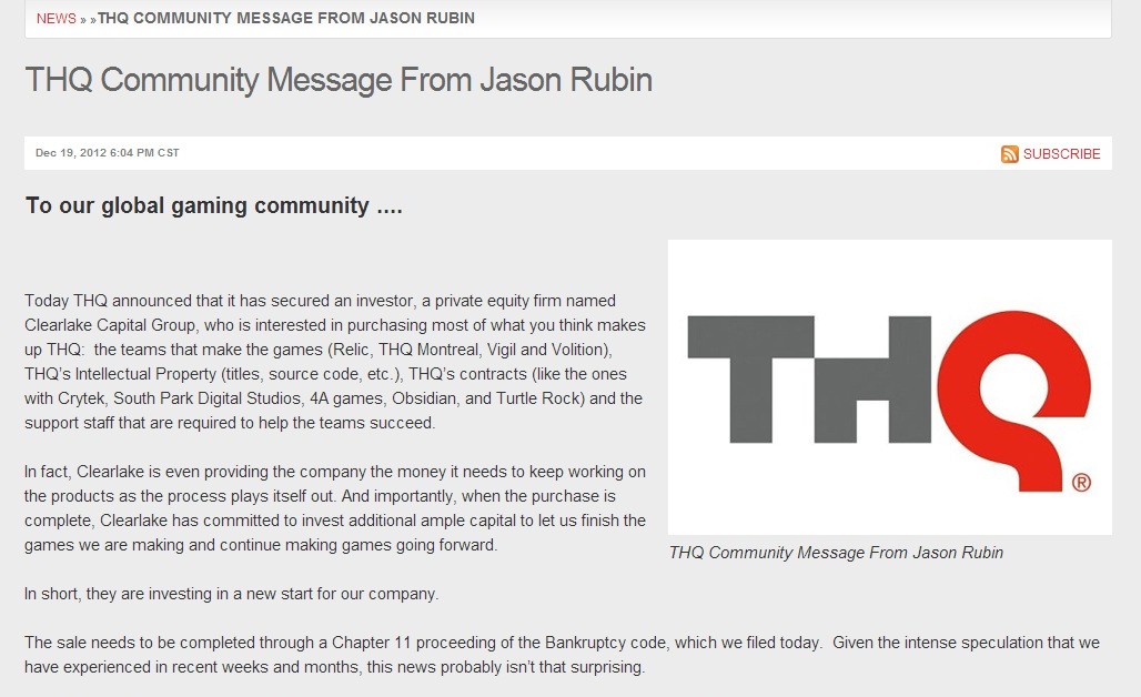 THQ President message_lockgamer