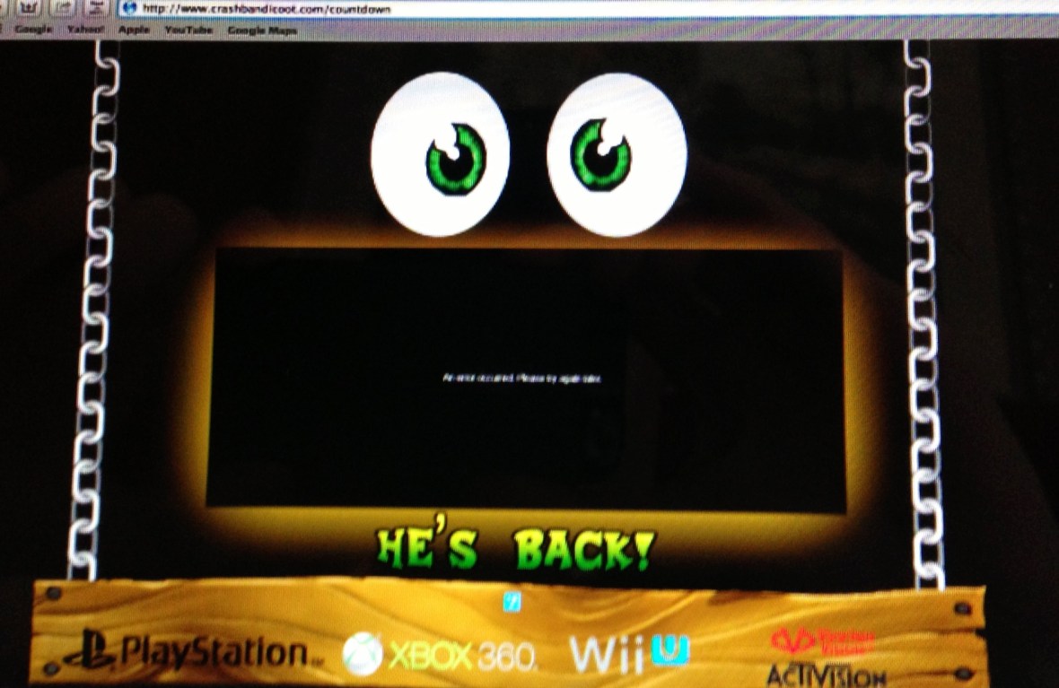 Crash Bandicoot countdown