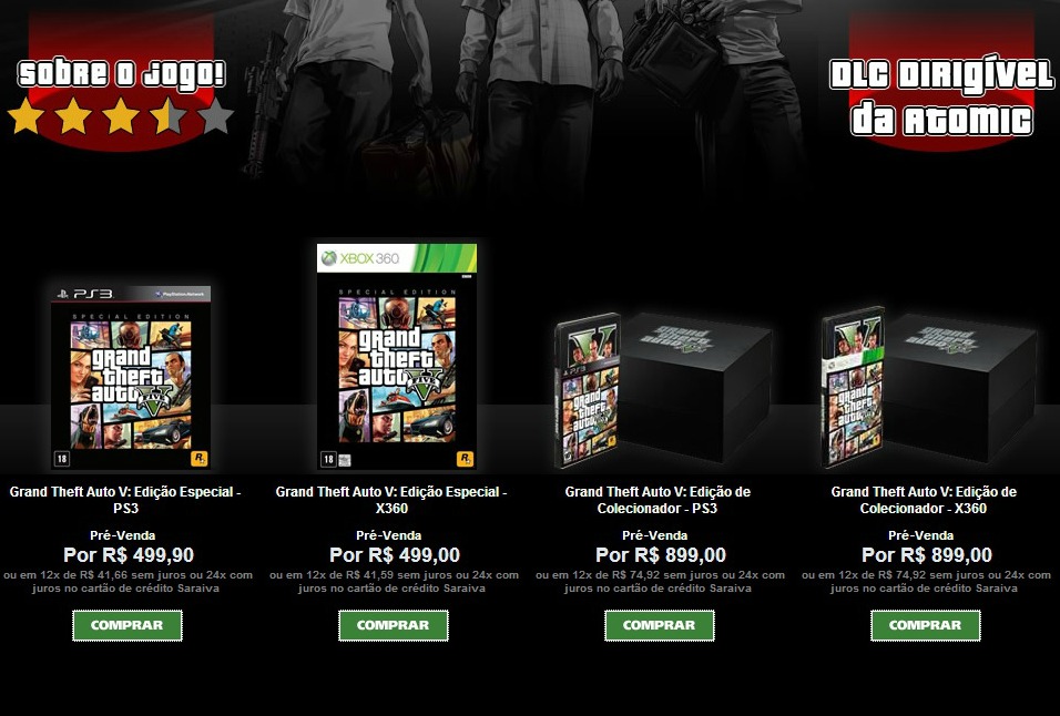 GTA V collectors edition Brasil