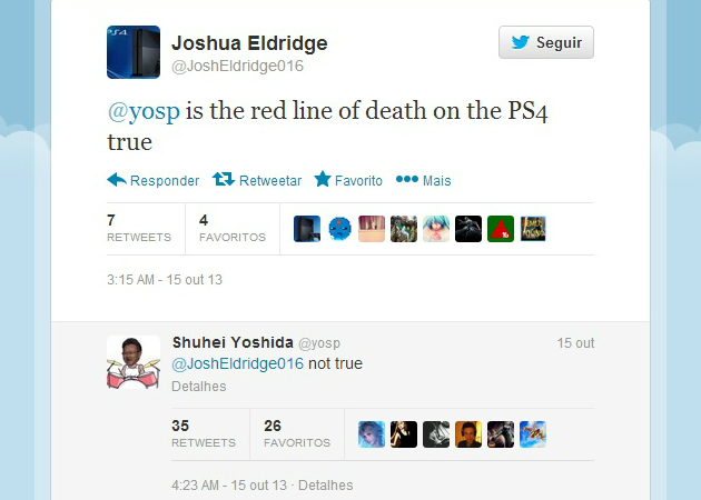 Red Line of Death false Sony Tweet