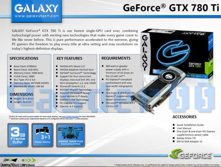 GTX 780 Ti specs especificações