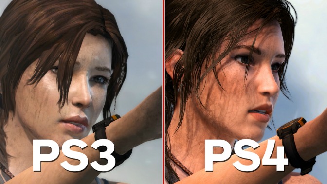 Comparação Lara Croft PS3 vs PS4 Definitive Edition