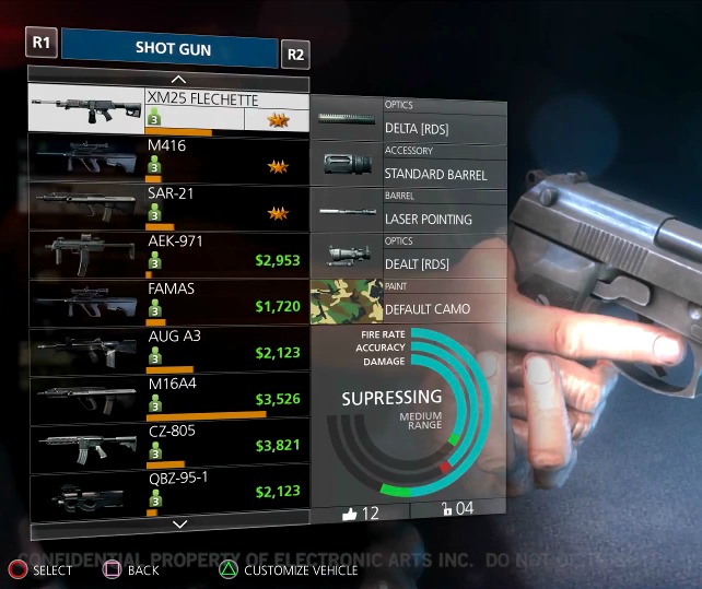 battlefield hardline armas pistola