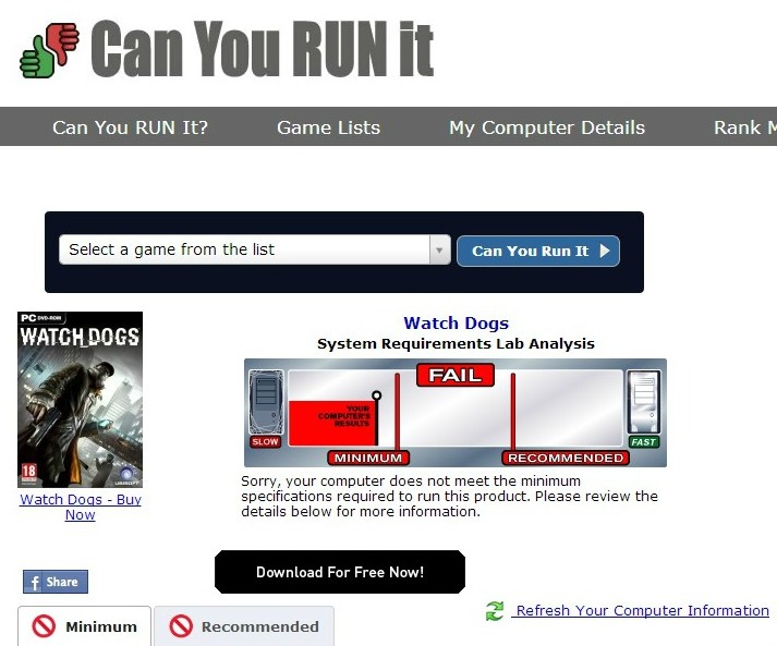Can You RUN it Watch Dogs
