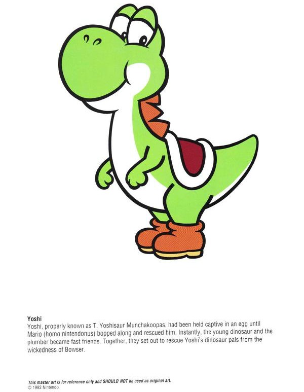 Yoshi nome completo Nintento Mario World 1993